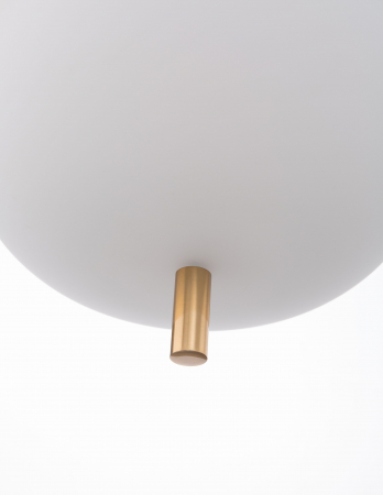 Lustra pendul moderna alb cu auriu forma cilindrica Felicia 22x40 cm, sticla/metal, 9624062 - Novaluce [3]