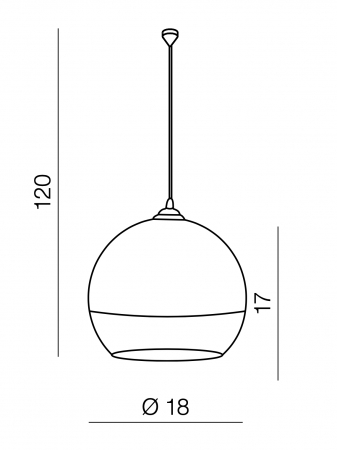 Lustra pendul moderna Yamin forma glob, metal crom/sticla transparenta, diverse dimensiuni, AZ 0733 - Azzardo [4]