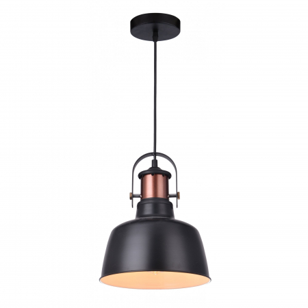 Lustre - Lustra pendul neagra/cupru stil industrial Oliver, metal, AZ 2409 - Azzardo