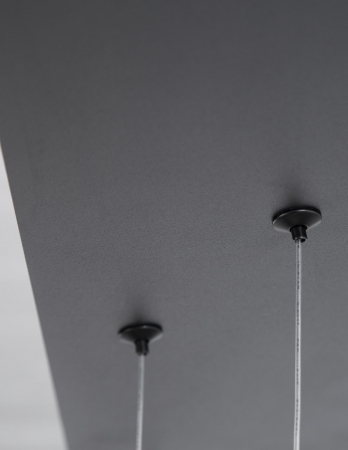 Lustra pendul neagra dimabila LED Miki 120 cm, design minimalist patrate, 9142765 - Novaluce [5]