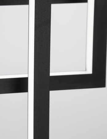 Lustra pendul neagra dimabila LED Miki 120 cm, design minimalist patrate, 9142765 - Novaluce [3]