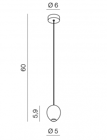 Lustra pendul neagra LED Yolot Ø5 cm, design modern, AZ 3095 - Azzardo [2]