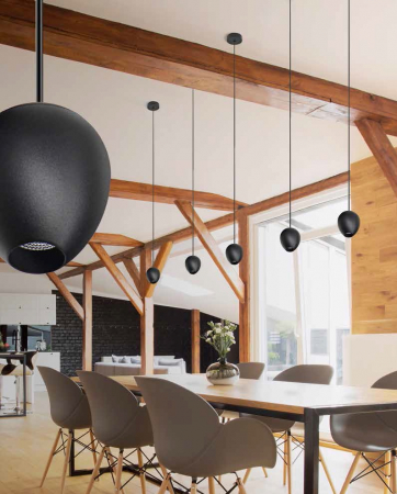Lustra pendul neagra LED Yolot Ø5 cm, design modern, AZ 3095 - Azzardo [3]