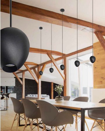 Lustra pendul neagra LED Yolot model incastrabil, design modern, AZ 3096 - Azzardo [3]