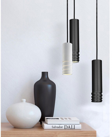Lustra pendul pe fir Lily Ø 6 cm, metal alb/negru/sampanie, design modern, AZ 3130 - Azzardo [6]