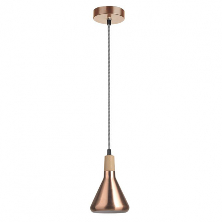 Lustra pendul Ponse diverse culori, abajur din metal cu detaliu din lemn, inaltime reglabila, 7605176 - Novaluce [13]