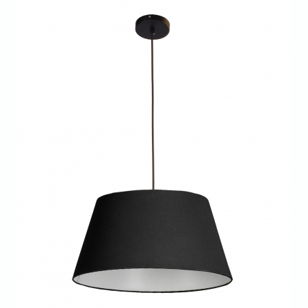 Lustra pendul Rosi Ø 50 cm alba/neagra, abajur rotund material textil, AZ 1391 - Azzardo [1]