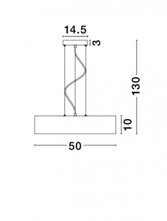 Lustra pendul rotund diverse culori Dima Ø 50 cm, din metal, inaltime reglabila, 550401 - Novaluce [2]