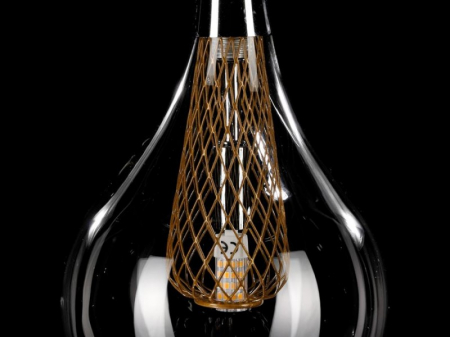 Lustra pendul Shiro 5 becuri inaltime asimetrica, abajur sticla transparenta, detalii metalice aurii si crom, AZ 1690 - Azzardo [2]