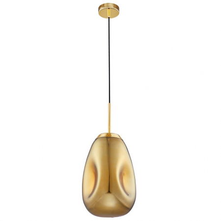 Lustre - Lustra pendul sticla cupru/auriu/crom Ria Ø 22 cm, inaltime reglabila, 9190393 - Novaluce