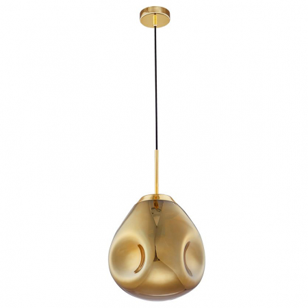 Lustre - Lustra pendul sticla cupru/auriu/crom Ria Ø 25 cm, inaltime reglabila, 9190403 - Novaluce