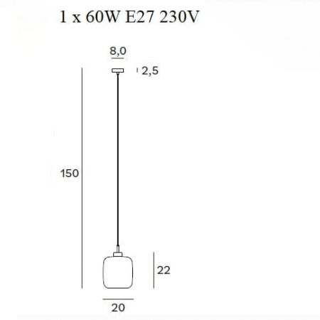 Lustra pendul sticla opal lucios Veera Ø 20/16/28 cm baza metal auriu, inaltime reblabila, P0448 - Maxlight [1]