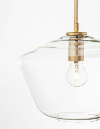 Lustra pendul sticla transparenta Nalia Ø30 cm, metal auriu, 9426733 - Novaluce [4]