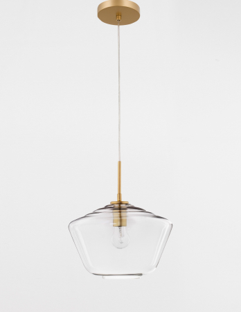 Lustra pendul sticla transparenta Nalia Ø30 cm, metal auriu, 9426733 - Novaluce [2]