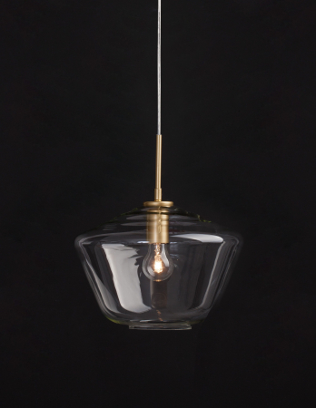 Lustra pendul sticla transparenta Nalia Ø30 cm, metal auriu, 9426733 - Novaluce [5]