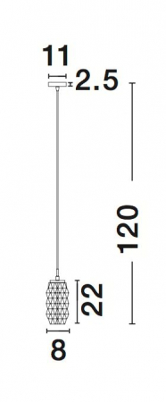 Lustra pendul sticla transparenta Petar forme geometrice elegante, design modern, 838190 - Novaluce [2]