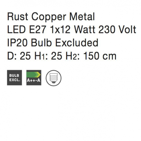 Lustra pendul Vanda, din metal Ø 25 cm, inaltime reglabila, 8436421 - Novaluce [3]