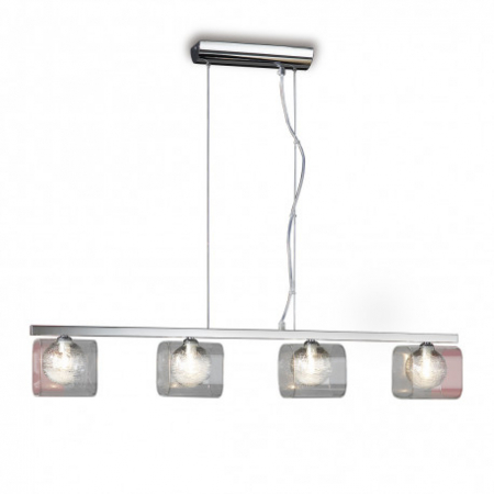 Lustre - Lustra premium liniara Melina 4 abajururi duble sticla, inaltime reglabila, 506514 - Schuller