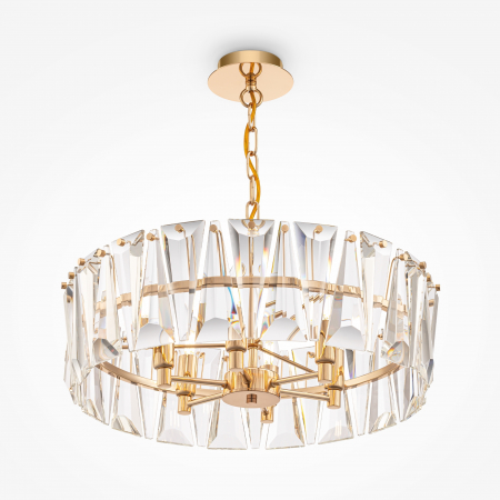 Produse - Lustra Puntes MOD043PL-06G, 6xE14, aurie+transparenta, IP20, Maytoni