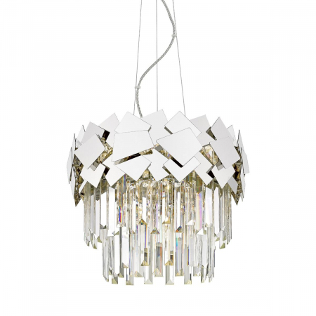 Lustra argintie moderna cu cristale QUASAR Ø41 cm, design glam, 003064-011276 - Zumaline [1]
