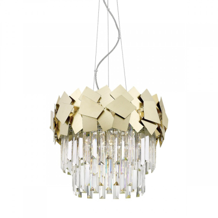 Lustra aurie moderna cu cristale QUASAR Ø41 cm, design glam, 003064-011275 - Zumaline [1]