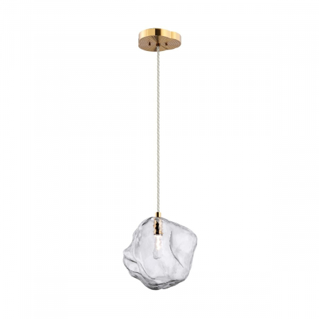 Lustre - Lustra ROCK M tip pendul transparent/auriu, metal/sticla, inaltime reglabila, 003064-009275 - Zumaline