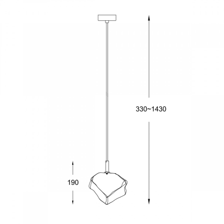 Lustra ROCK tip pendul transparent/crom, metal/sticla, inaltime reglabila, 003064-009276 - Zumaline [2]