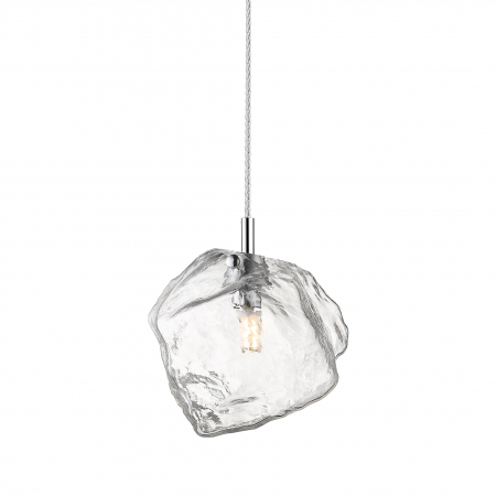 Lustra ROCK tip pendul transparent/crom, metal/sticla, inaltime reglabila, 003064-009276 - Zumaline [1]