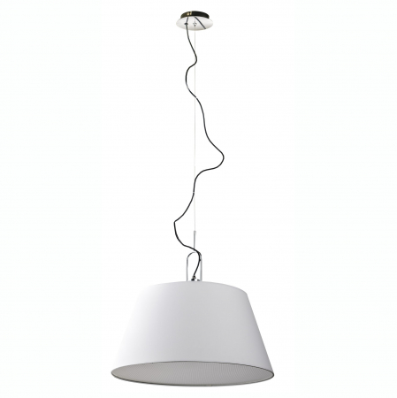 Lustre - Lustra rotunda abajur material textil gri/alb/negru Stevan Ø 50 cm, design modern, AZ 2293 - Azzardo