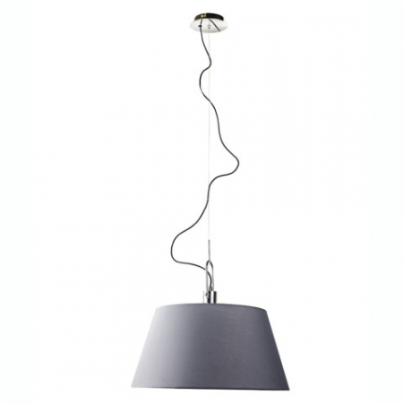 Lustre - Lustra rotunda abajur material textil gri/alb/negru Stevan Ø 50 cm, design modern, AZ 2294 - Azzardo