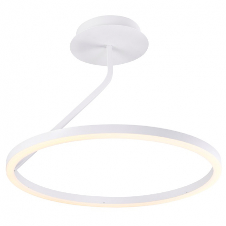 Lustre - Lustra rotunda alba iluminare LED Levana Ø 60 cm, metal/acril, P0153 - Maxlight