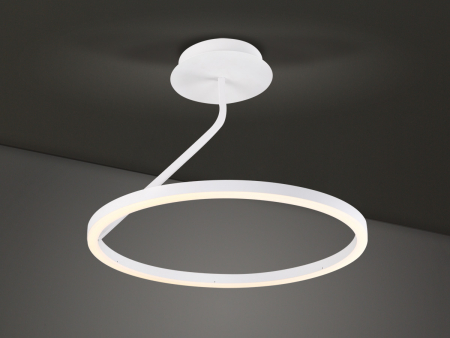 Lustra rotunda alba iluminare LED Levana Ø 60 cm, metal/acril, P0153 - Maxlight [1]