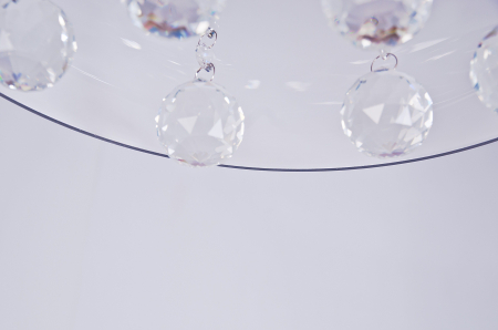 Lustra rotunda alba lucioasa Rumya Ø 40/50 cm cu cristale, design modern, sticla opal, AZ 0701 - Azzardo [2]