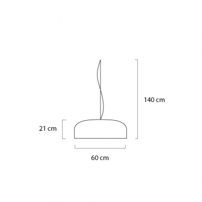 Lustra rotunda alba/neagra 60 cm ∅ Guido cu finisaj lucios, aluminiu, D6612-L.B - King [3]