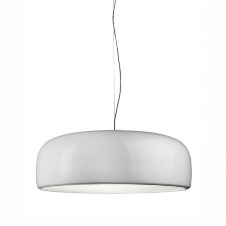 Lustre - Lustra rotunda alba/neagra 60 cm ∅ Guido cu finisaj lucios, aluminiu, D6612-L.W - King