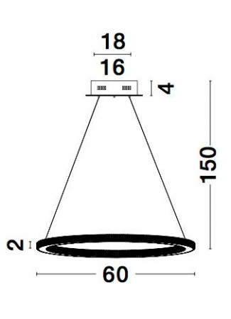 Lustra rotunda aurie cu cristale Baruch Ø60 cm, o piesa design modern, iluminare LED dimabila, 9011138 - Novaluce [4]