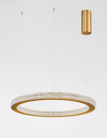Lustra rotunda aurie cu cristale Suresh 40/60/80 cm, LED dimabil, design lux, 9285410 - Novaluce [6]