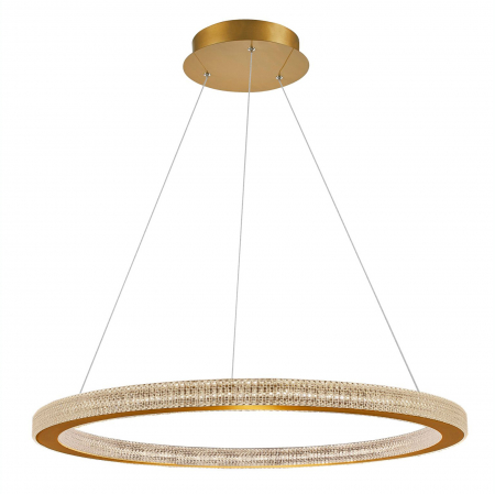 Lustre - Lustra rotunda aurie cu cristale Suresh 40/60/80 cm, LED dimabil, design lux, 9285810 - Novaluce