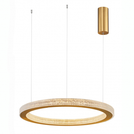 Lustra rotunda aurie cu cristale Suresh 40/60/80 cm, LED dimabil, design lux, 9285410 - Novaluce [5]
