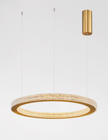 Lustra rotunda aurie cu cristale Suresh 40/60/80 cm, LED dimabil, design lux, 9285410 - Novaluce [7]