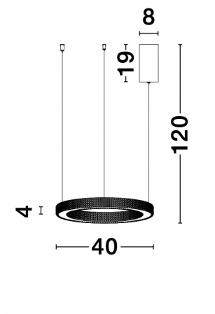 Lustra rotunda aurie cu cristale Suresh 40/60/80 cm, LED dimabil, design lux, 9285410 - Novaluce [3]