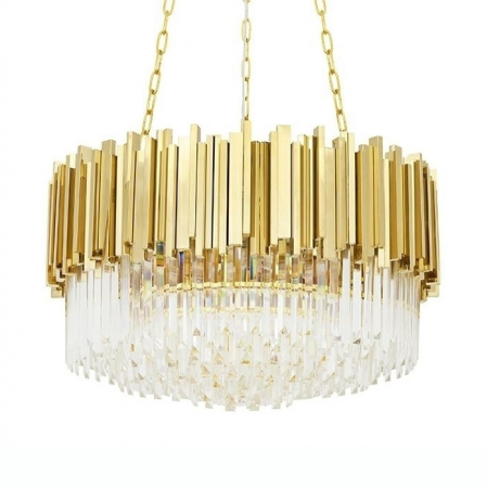 Lustre - Lustra rotunda aurie design lux Imperio cu cristale 60x60x40 cm, DW-D5688S.GOLD - King