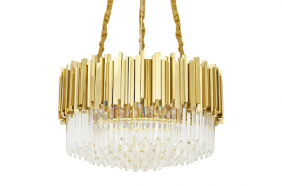 Lustra rotunda aurie design lux Imperio cu cristale 60x60x40 cm, DW-D5688S.GOLD - King [1]