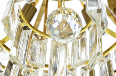 Lustra rotunda aurie design lux Imperio cu cristale 80x80x40 cm, DW-D5688M.GOLD - King [12]