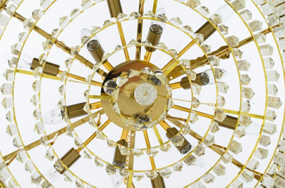 Lustra rotunda aurie design lux Imperio cu cristale 80x80x40 cm, DW-D5688M.GOLD - King [13]