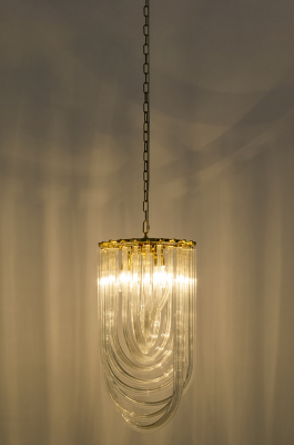 Lustra rotunda design lux Benoite 30x60 cm, argintiu crom/auriu, JD9607-L.GOLD - King [7]