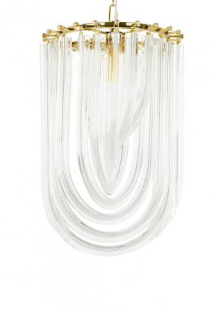Promotii - Lustra rotunda design lux Benoite S 21x36 cm, argintiu crom/auriu, JD9607-S.GOLD - King
