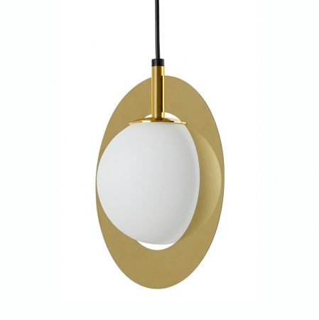 Lustre - Lustra rotunda design modern Planet cu inel auriu, DW-D025P - King