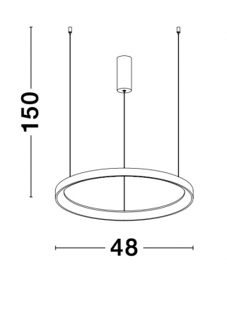 Lustra rotunda dimabila LED alba/neagra Naye 48/58/78 cm, design minimalist, 9853686 - Novaluce [10]