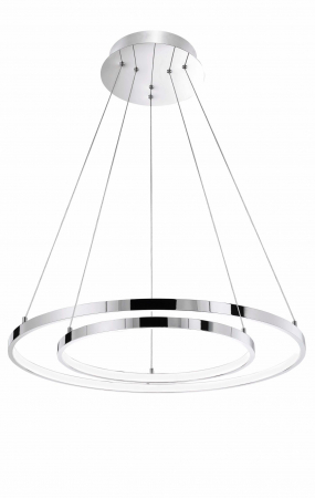 Lustra rotunda inele crom Gani Ø60 cm, iluminare LED dimabila, design modern lux, 17222003 D - Novaluce [1]
